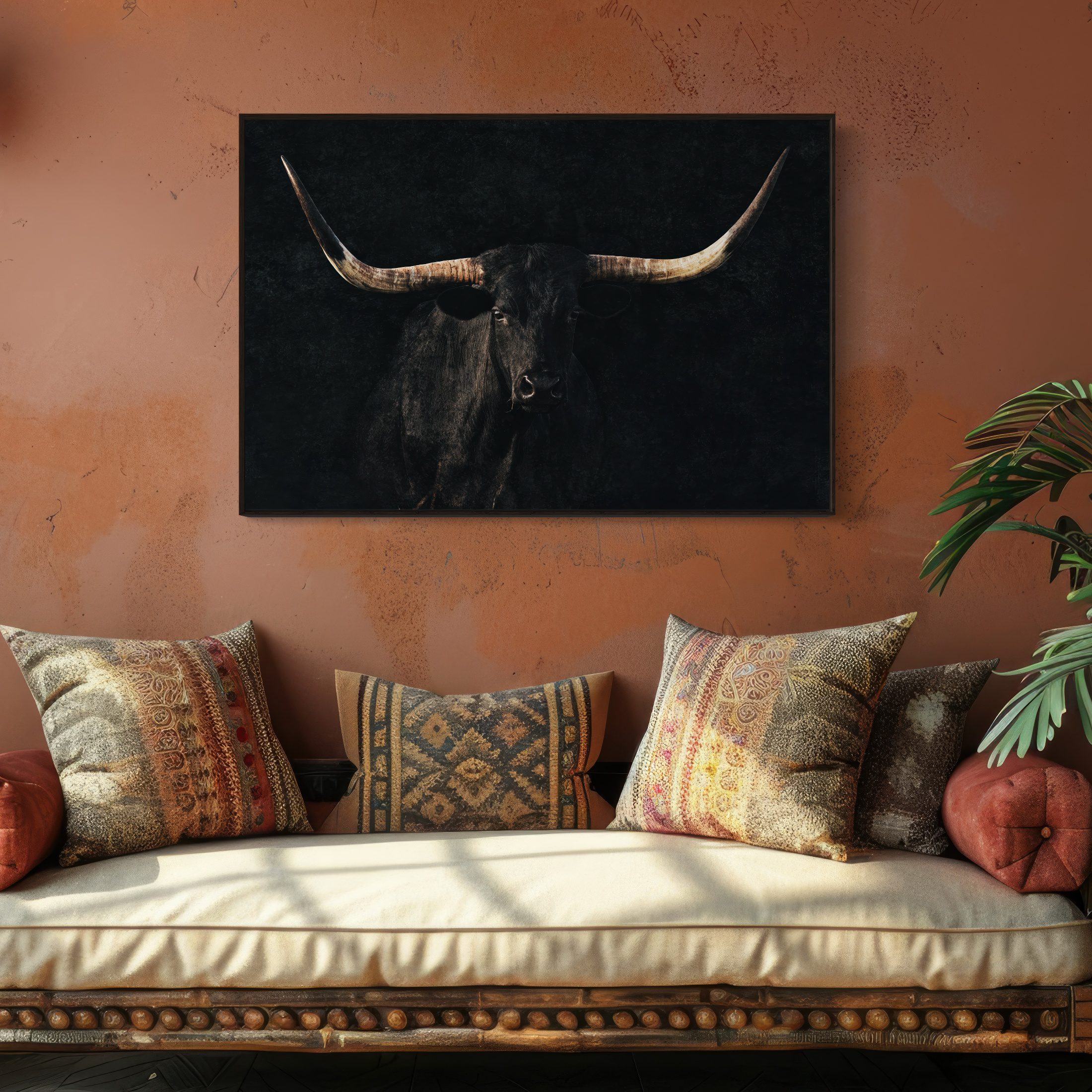 longhorn-black-splatter-wall9