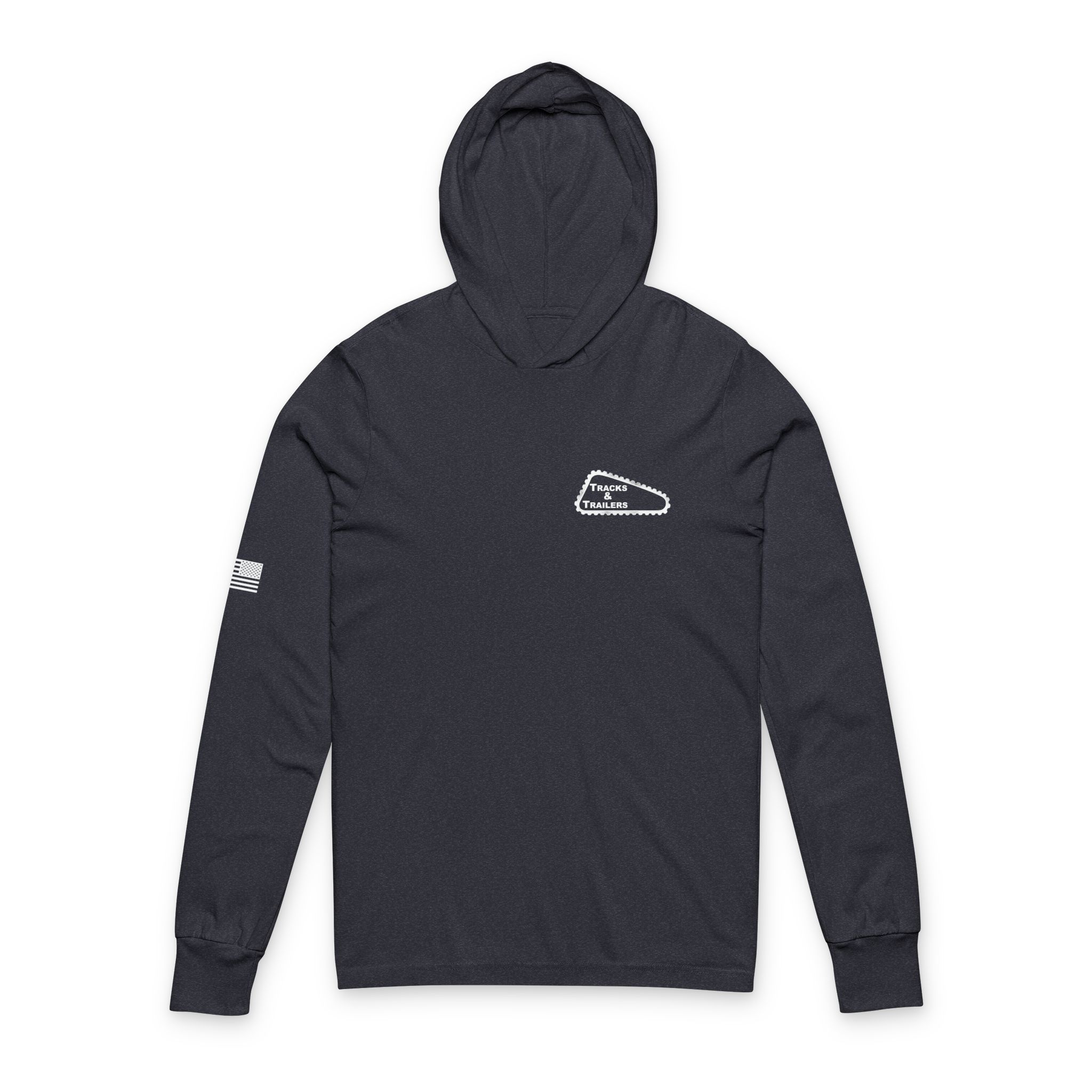 Hooded Long Sleeve Tee — Lightweight White Hooded Tee - Image 3